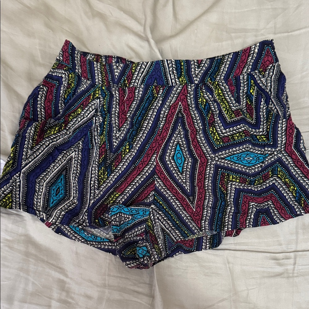 Target Multicolor Geometric High Waist Shorts